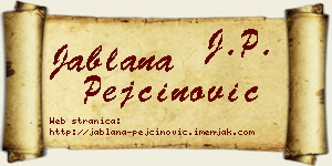 Jablana Pejčinović vizit kartica